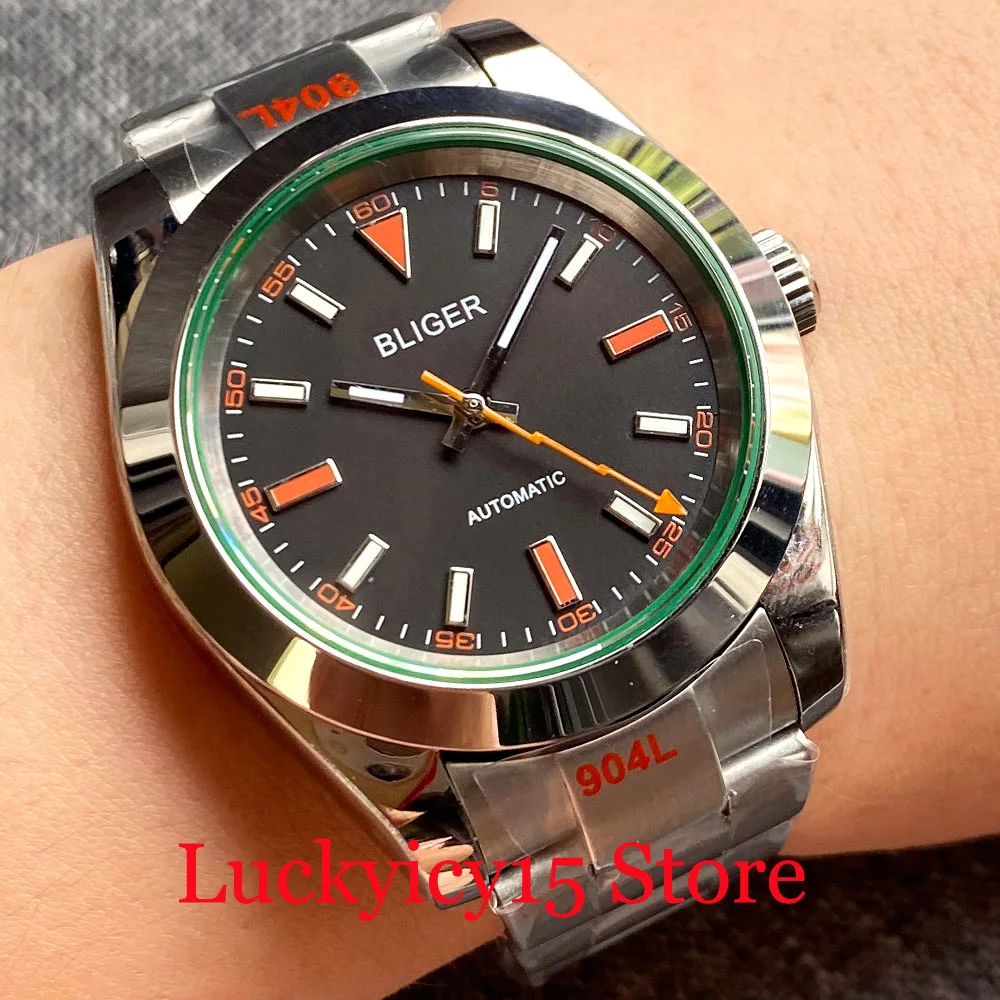

New 36MM/39MM PT5000 MIYOTA 8215 MINGZHU2813 Movement Automatic Wristwatch Men Black Dial Sapphire Crystal Orange Lightning Hand