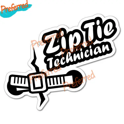 

Zip Tie Technician Sticker Decal JDM Car Drift Vinyl Funny Turbo High Quality Vinyl Cover Scratches Waterproof PVC Car Sticker