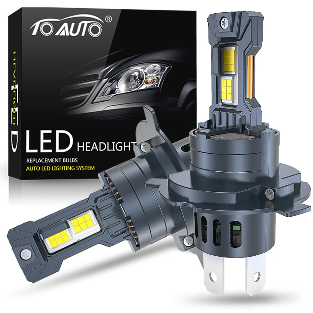 

H7 H4 Led Canbus Lights 1:1 Мини-размер Автомобильная фара с вентилятором 60000LM Супер яркая беспроводная турбо-туманная лампа 6000K Автомобильная лампа