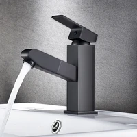full copper main body pull type washbasin cold and hot water faucet washbasin universal faucet