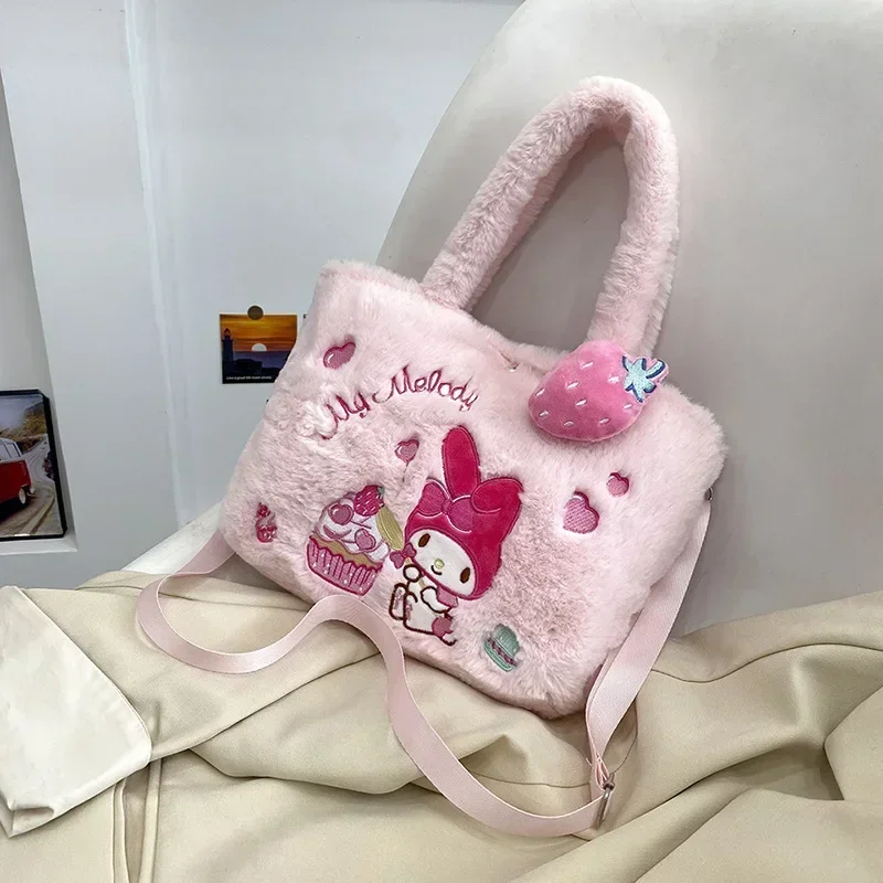 Кавайная плюшевая сумка Sanrio сумка-тоут в стиле Cinnamoroll сумка-мессенджер на плечо