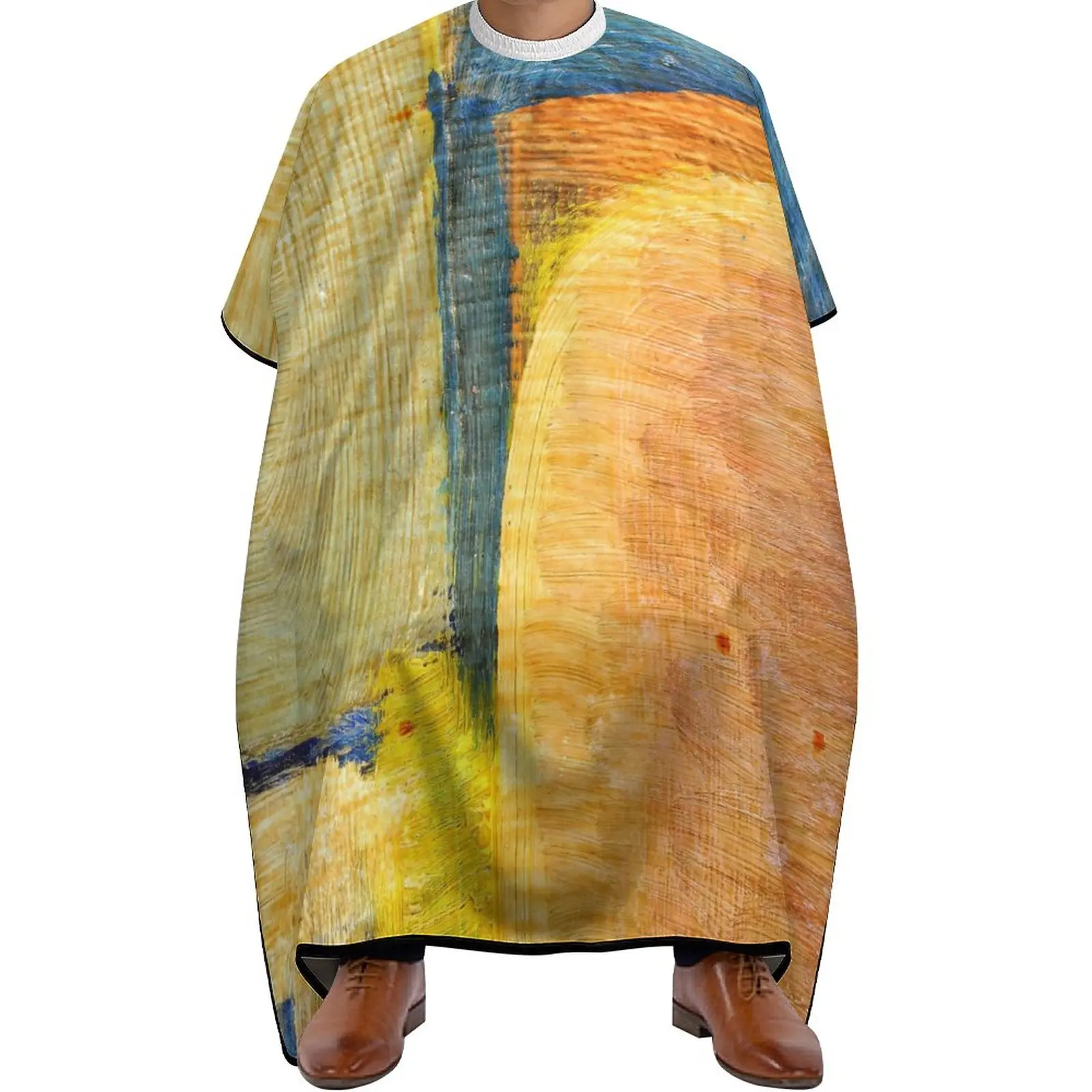 

Haircut Barber Cape for Men, Professional Salon Cape with Snap Closures, Hairdresser Cape for Adults Pigment Block