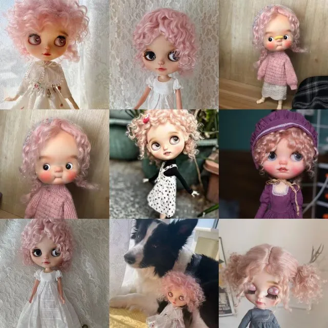 

Blythe Mohair Wig Varies DIY Styling 9-11inch Wig Suitable for Qbaby Amydoll Shaonvyu Hminordoll Big Head BJD dolls Accessories