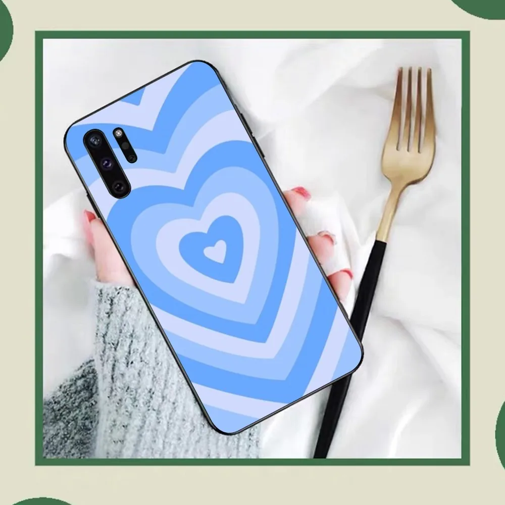 Fashion Purple Heart Swirl Circle Phone Case For Samsung Note 8 9 10 20 Pro Plus Lite M 11 30 21 31 51 A 22 42 02 03