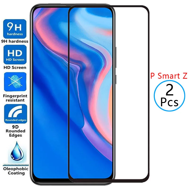 Защитное закаленное стекло 9d для huawei p smart z, защита экрана на huawey huwei hawei psmartz psmart smar smat, защитная пленка 9h