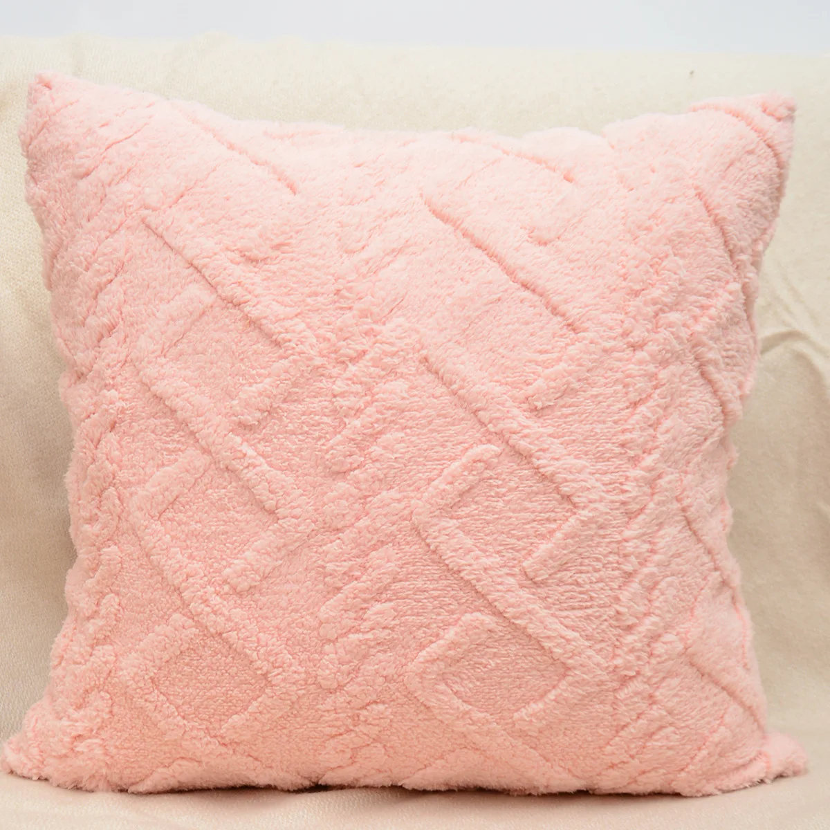 

Pure Color Diamond Cushion Cover Plush Pillow Covers Decorative Fluffy Pillows Pillow Cover For Living Room Soft Pillows