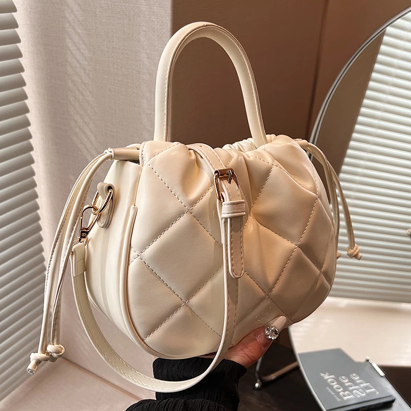 Корейская универсальная сумка-мешок Новинка лета 2024 сумка через плечо на шнурке