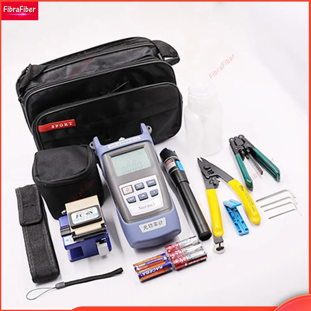 

Набор FTTH 6 в 1, волоконно-оптический набор инструментов, инструменты для работы с волоконно-оптикой FC-6S, кусачки для зачистки, измеритель оптической мощности VFL 5 км