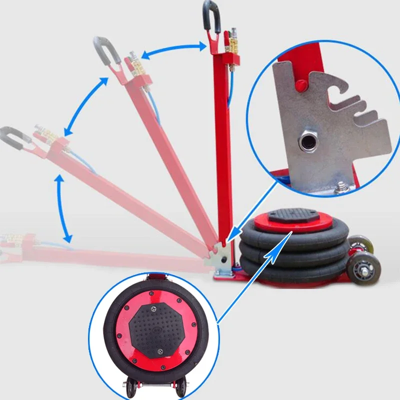 Сумка Воздушный домкрат емкостью 6600 фунтов Пневматический Быстрый подъемник 3T