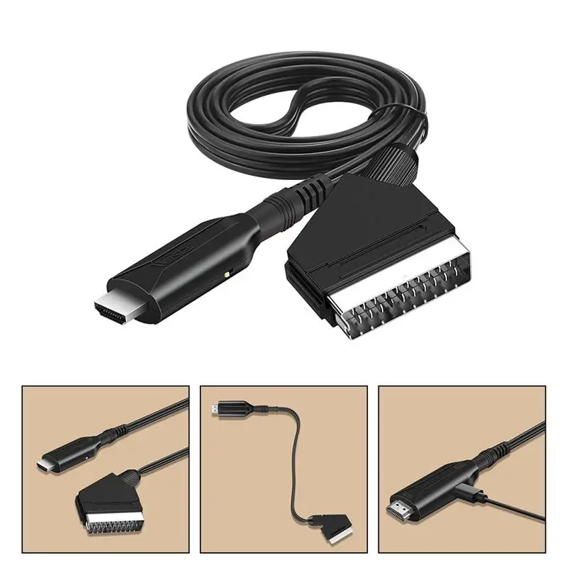 

Scart To HDMI Converter Audio Video Adapter for HDTV/DVD/Set-top Box/PS3/PAL/NTSC