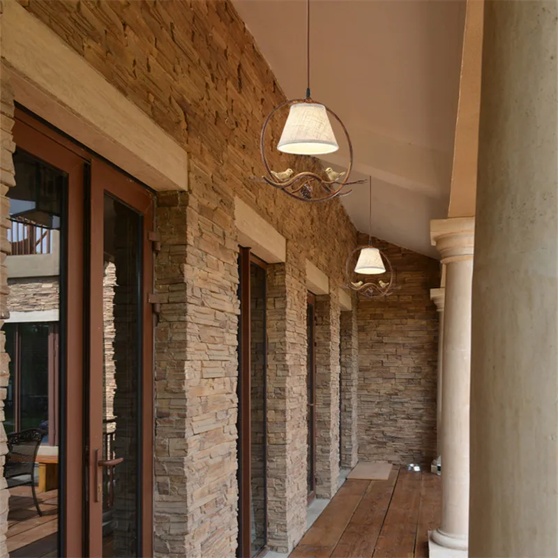 Американский сельский подвесной светильник скандинавские светильники с птицами