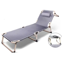 oxford cotton pad portable lounge foldable steel chair bed chaise lounge chair recliner indoor outdoor patio office desk