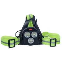 night running chest led light rechargeable 3 modes adjustable beam lamp bright sports flashlight cycling for joggers