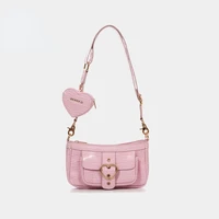 2022 fashion kawaii lolita shoulder bag women pu leather candy color sweet cute crossbody bag with coin purse handbags wallet