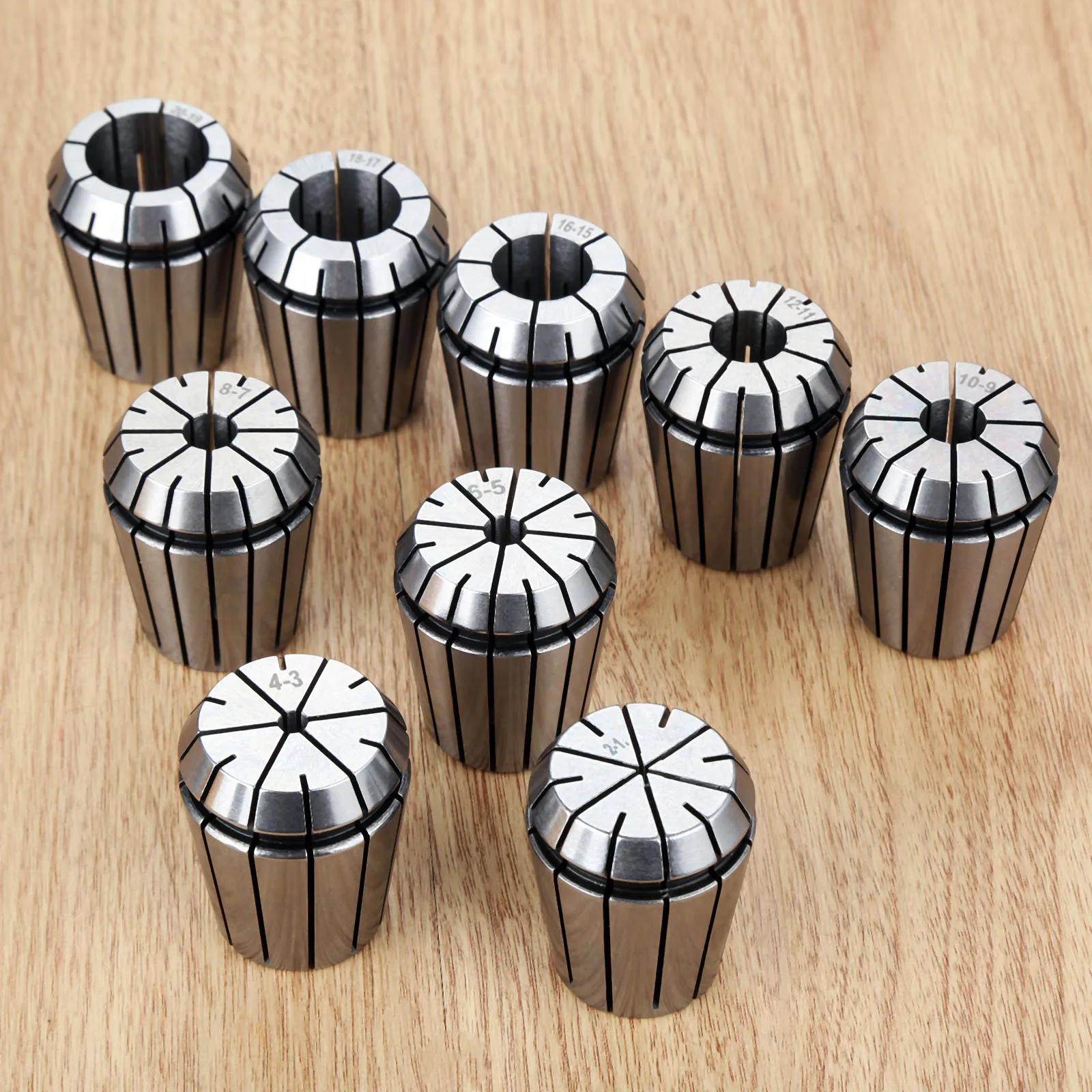 9Pcs/Lot High Quality Collets For CNC Milling Lathe Tool And Work-holding Engraving Machine Tools Part 2/4/6/8/10/12/16/18/20mm