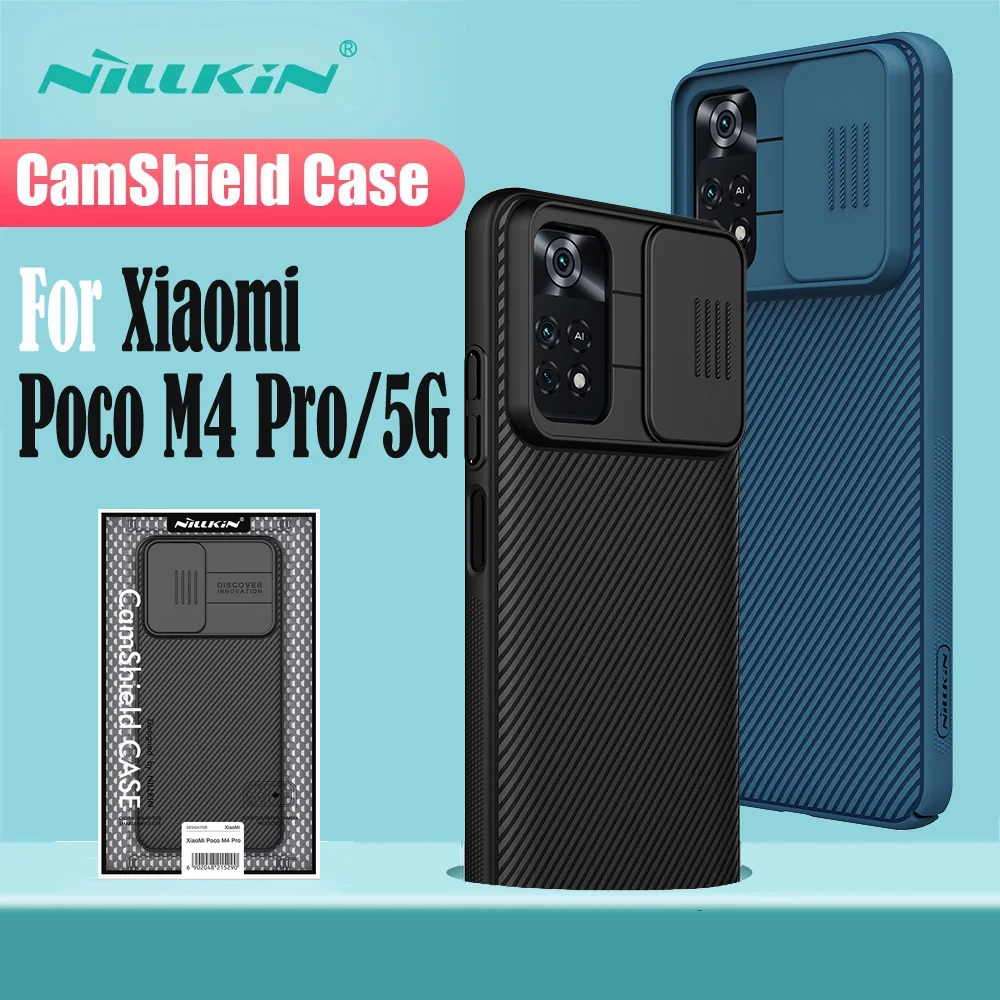 

For Xiaomi Poco M4 Pro 5G 4G Case NILLKIN CamShield Case Slide Camera Cover Lens Privacy Protection Back Cover For Poco M4 Pro