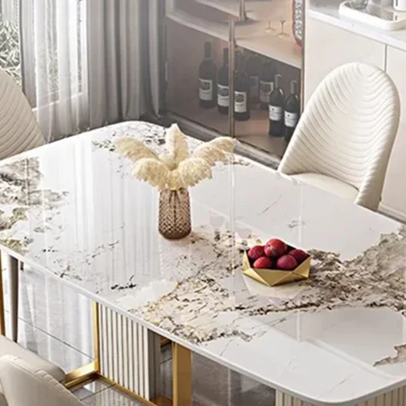 Обеденный стол в скандинавском стиле для ресторана белый бар роскошный