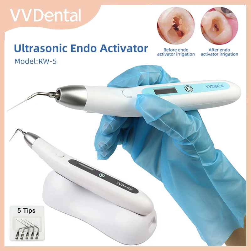 Фото Звуковой ирригатор VVDental, эндодонтический активатор со светодиодной подсветкой для очистки корневых каналов и удаления калорий, эндодонтические инструменты №1