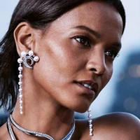 missvikki high quality luxury long pearls pendant earring enthusiasm jewelery for women fashion wedding daily earring jewelry