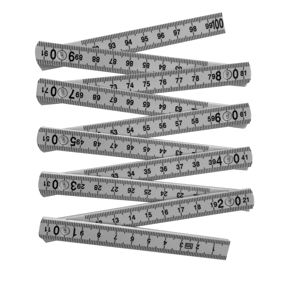 

Measuring Tools Scratch Resistant Woodworking White ABS Home Folding Ruler School Teaching Lightweight Multi Function Portable