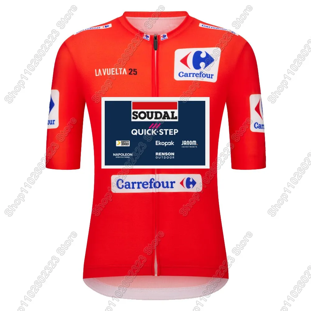 Фото Комплект велосипедного трикотажа Spain Tour Soudal Quick Setp 2025 года, одежда для велосипеда, рубашки для шоссейного велосипеда, шорты для велосипедного нагрудника, MTB Ropa Maillot №4