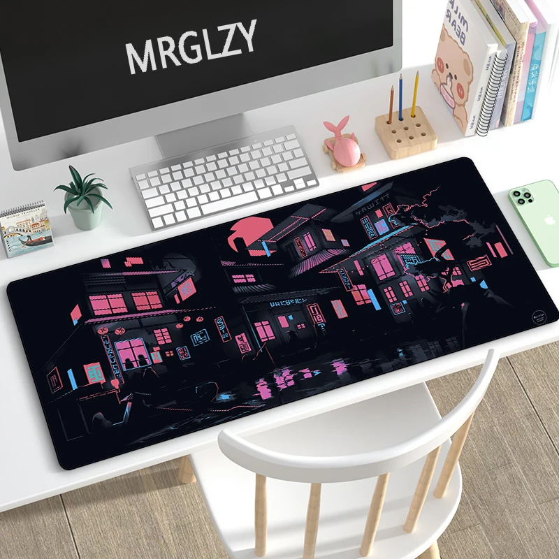 creative japanese architecture 400x800mm mouse pad large waterproof mousepad gaming accessoroes laptop gamer keyboard desk mat free global shipping
