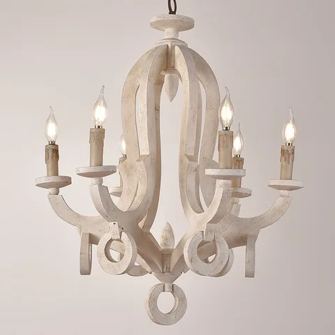 Деревянная люстра в форме свечи, винтажная люстра, деревянные подвесные люстры, освещение для гостиной, кухни, спальни, ретро-светильник