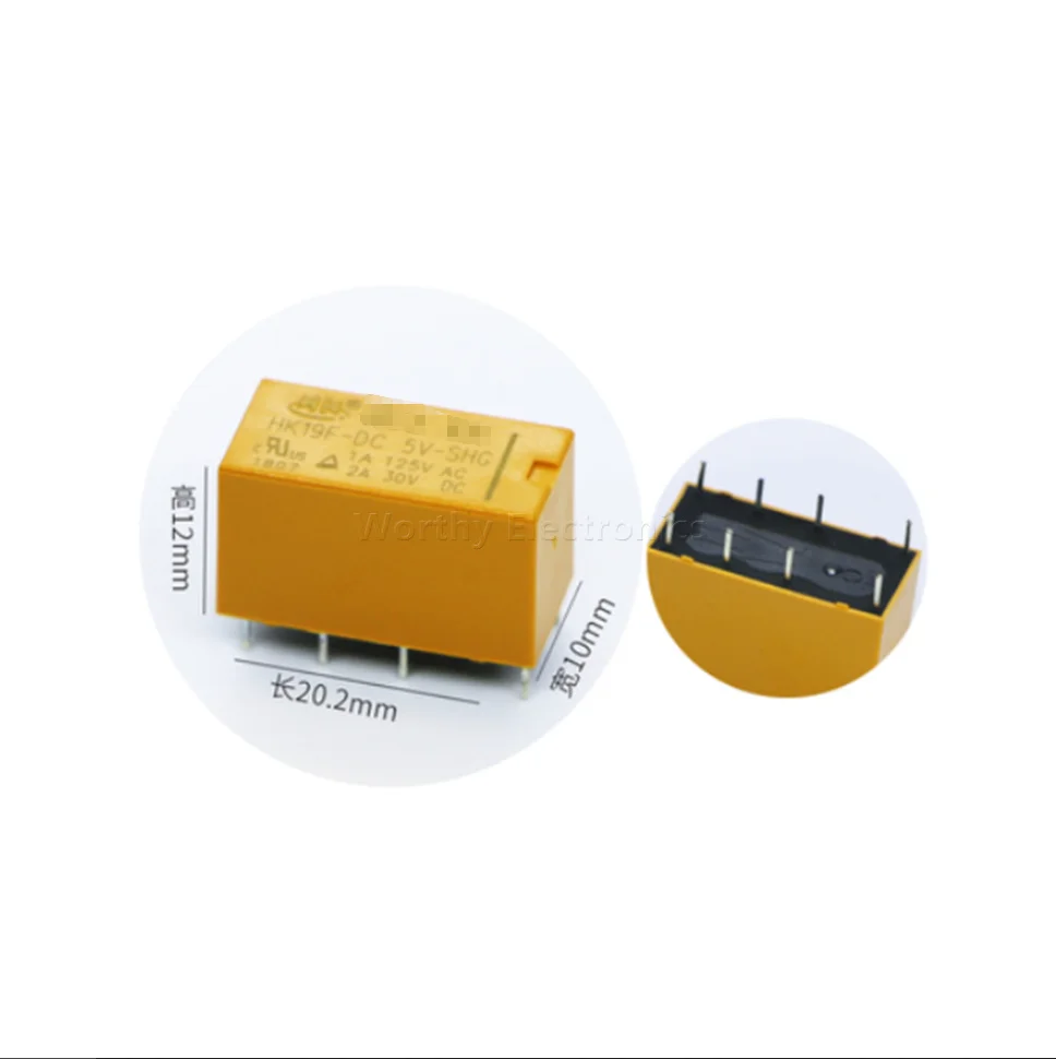 

Free shipping 10pcs/lot HK19F-DC12V-SHG 3V 5V 9V 24V Relay 8PIN