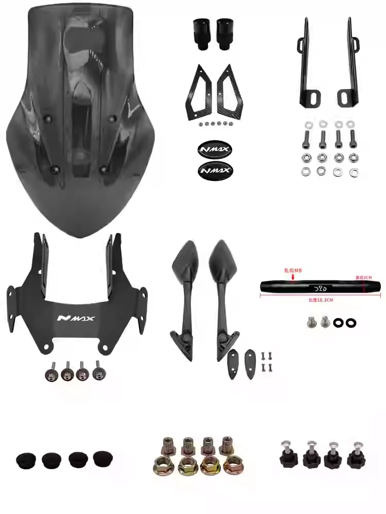 

Модифицированная запасная часть для мотоцикла nmax 155 2025, лобовое стекло, регулируемое лобовое стекло для yamaha nmax 155 turbo 2025