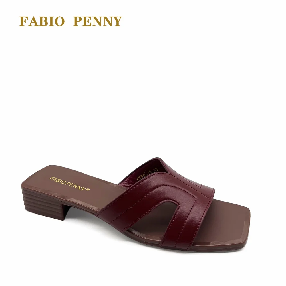 Летние тапочки с дышащим носком Мягкие Шлепанцы на низком каблуке женская обувь