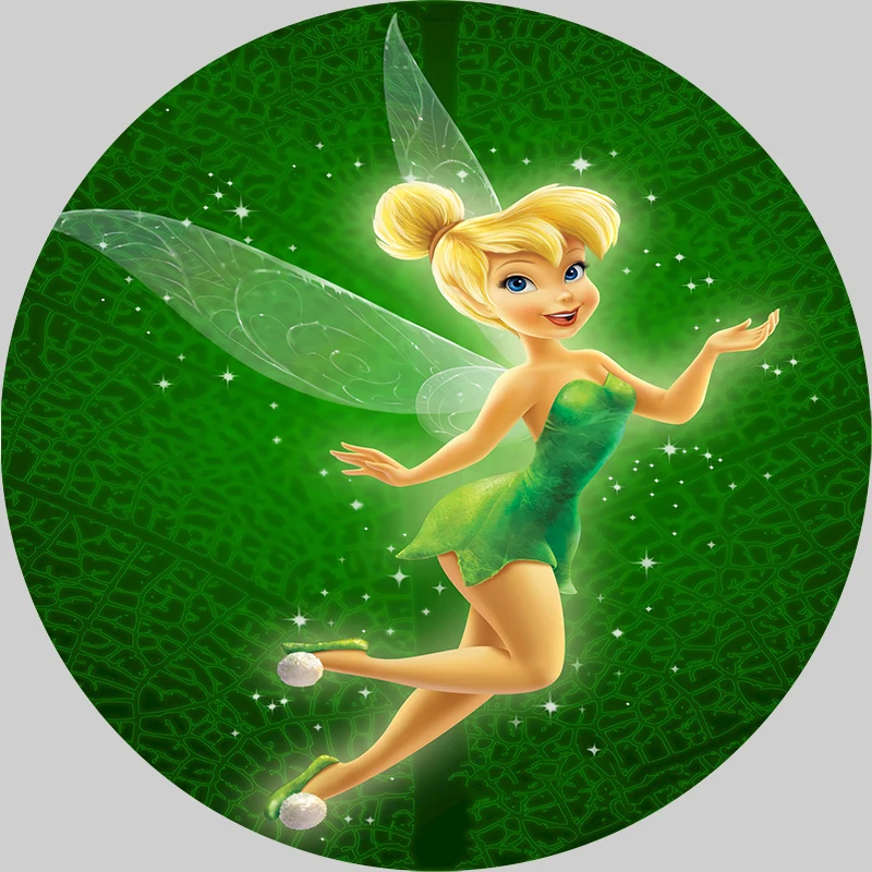 

Disney Princess Party Background Decors Round Customized Backdrop Children's Birthday Decoration Wedding Banner