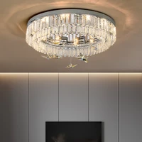 modern ceiling light living room crystal decor crystal lamp shade ceiling nordic stainless steel bathroom light fixture