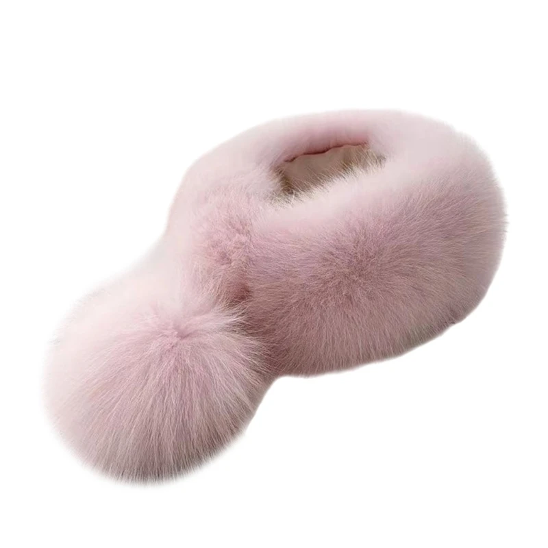 Пушистый плюшевый шарф для женщин-подростков зимний утолщенный теплый на шею