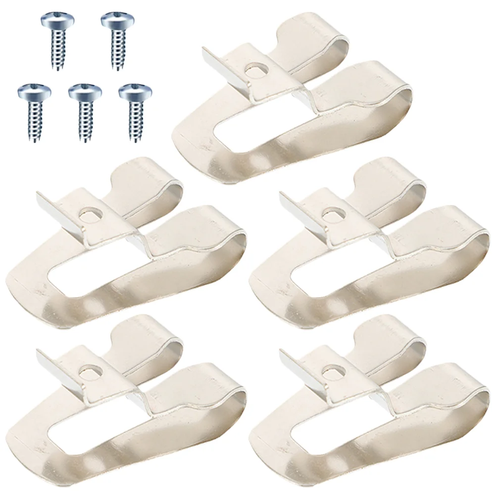 

5 Sets Tool Belt Hook Clips Steel Clips Multifunction Driver Belt Clips with Screws