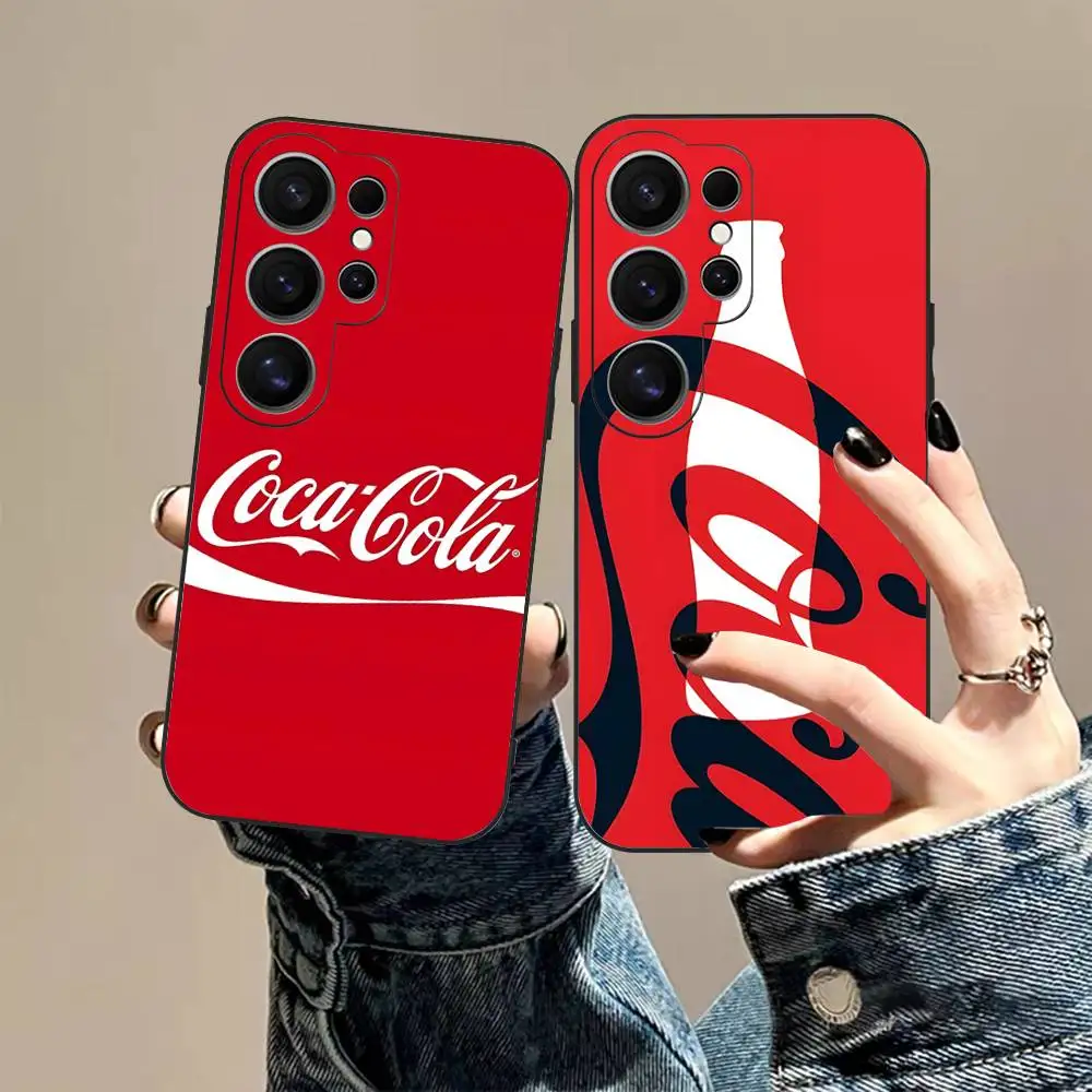 Фото Ретро-чехол для телефона C-Coca C-Cola для Samsung S 24 Fe 25 Ultra Plus 20 Lite 21 30 22 23 24 22 Ultra 5G Fundas №1