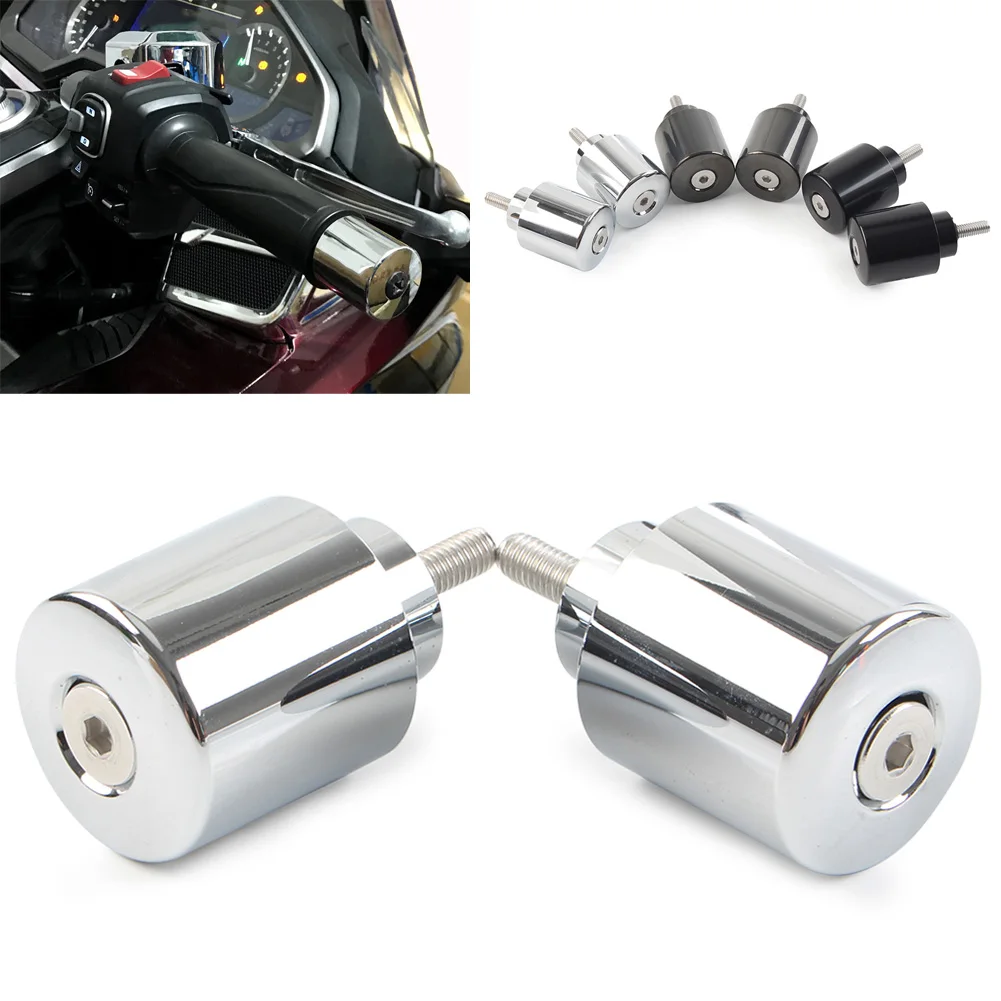 1 пара золотых крыльев GL1800 мотоциклетные наконечники руля с ЧПУ колпачки для Honda