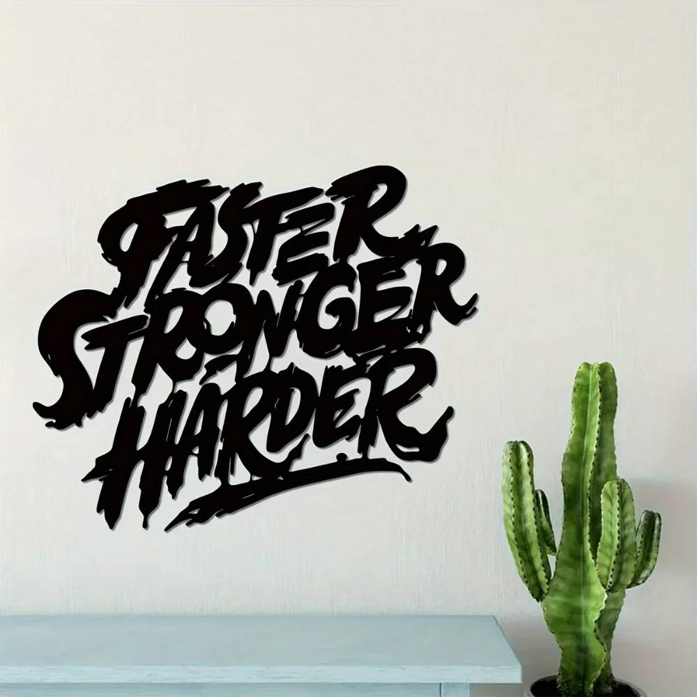 Металлическая Настенная Художественная Мотивационная Цитата - Быстрее И Более