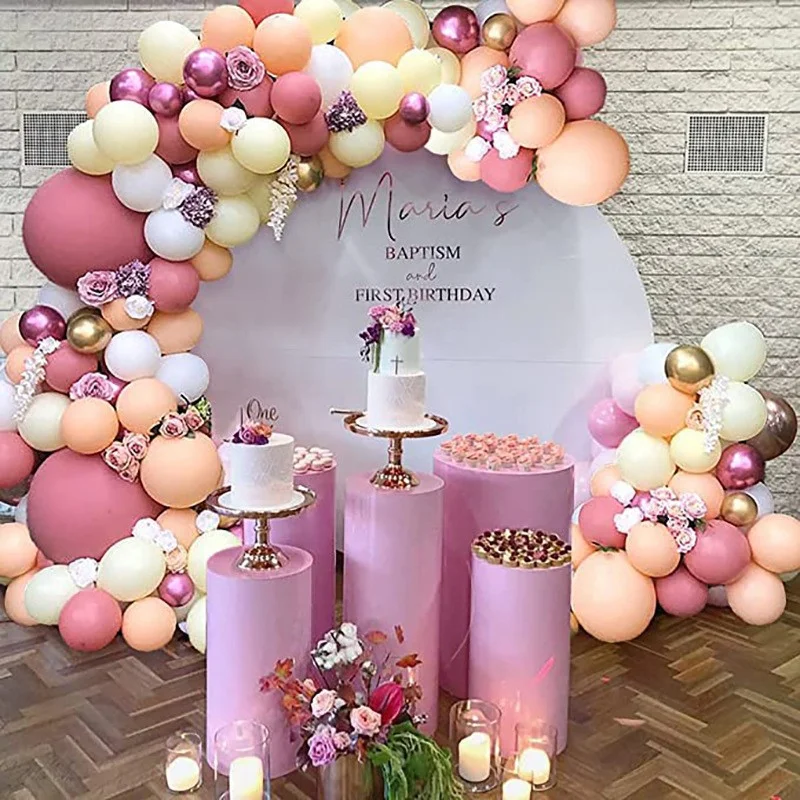 

Macaron Pink Balloon Garland Arch Kit Wedding Birthday Party Decoration Kids Globos Rose Gold Confetti Latex Ballon Baby Shower