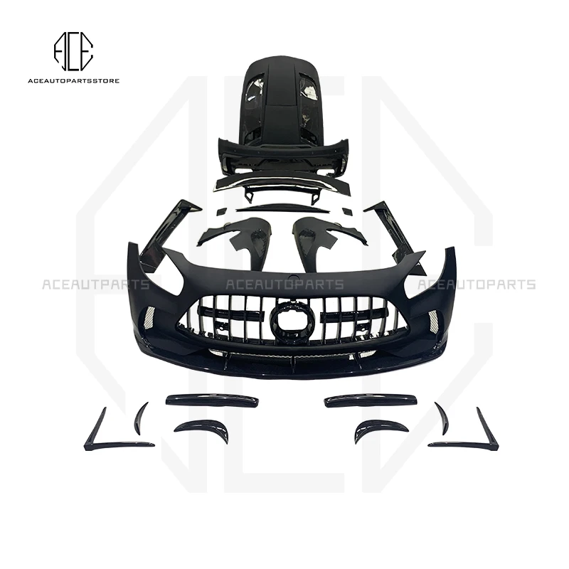 Комплект боди из полууглеродного волокна в стиле ЧЕРНОЙ серии для MERCEDES BENZ AMG GT GTC