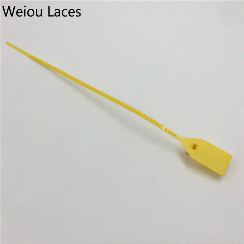 (100pcs/Lot) Weiou NEW Disposable Plastic tips Woven Braided Bags Sealing Strips Lock System Zip Tie For Sneakers Accessories