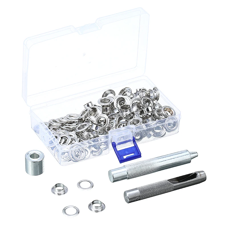 

Набор инструментов для люверсов 100 шт./шт. Люверсы 10 мм 17 мм внутренний диаметр инструмент для кожевенного ремесла «сделай сам» одежда обувь шторы