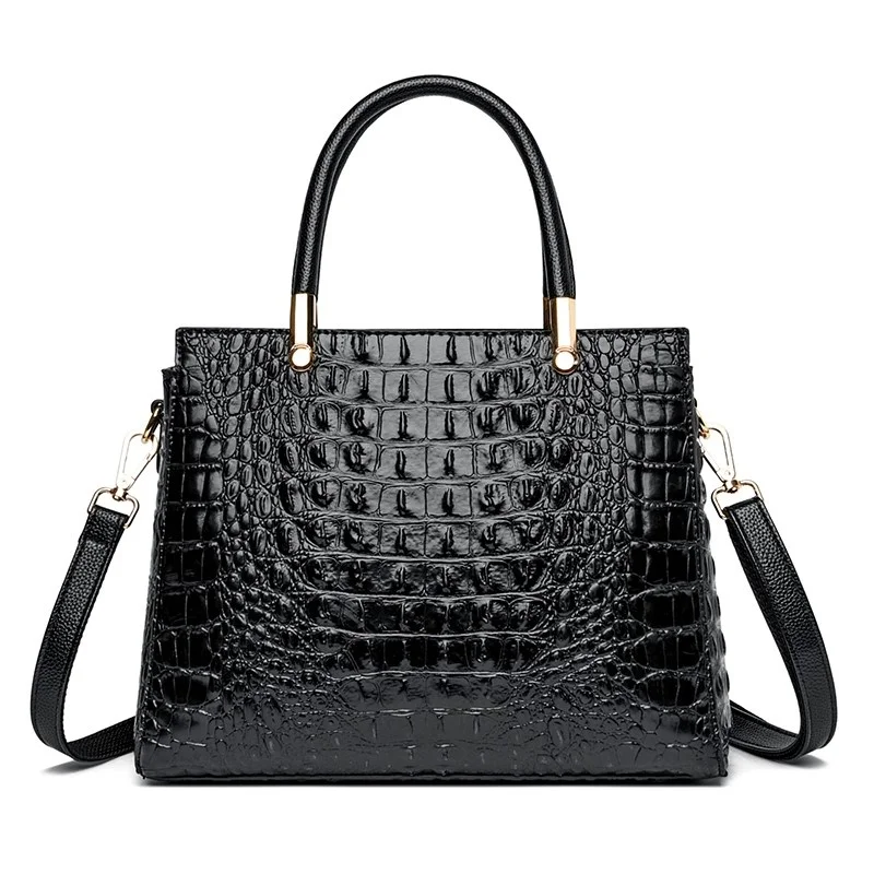 

High Quality Fashion Women Alligator Patterrn Shoulder Bags PU Leather Casual Tote Bag Crossbody Bag Handbags Travel Shopper Bag