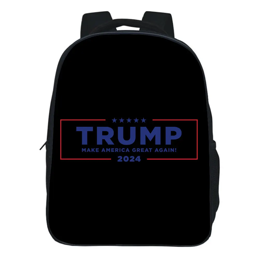 

Customized Trump Backpack Boy Girl School Bag Children Bag Fashion Knapsack Cartoon Rucksack Black Zipper Bookbag Mochila Gift