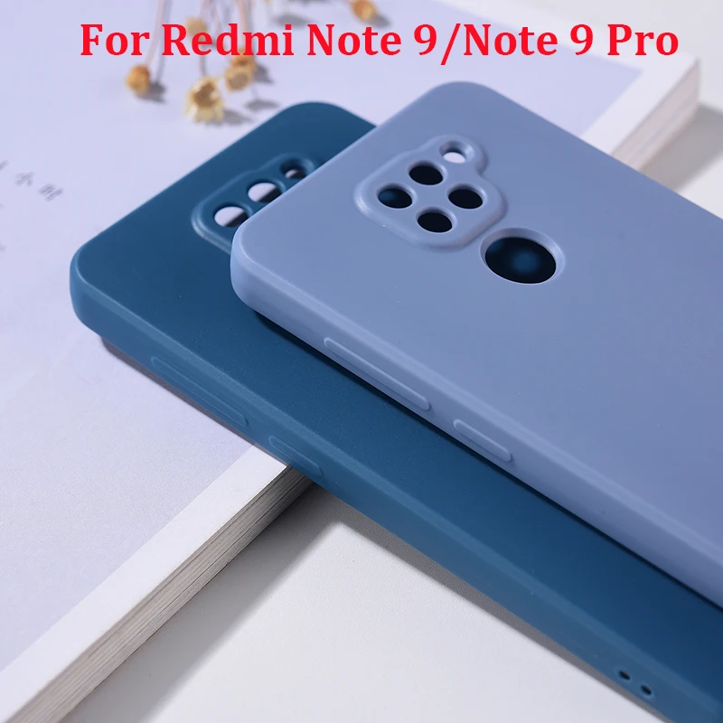 Чехол для Xiaomi Redmi Note 9 Pro жидкий силиконовый телефонный мягкий на ощупь чехол из
