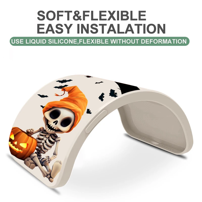 Чехол для телефона с тыквой и черепом на Хэллоуин VIVO Y91 Y85 Y83 Y79 Y77 Y76S Y75 Y73 Y73S Y72 Y70S Y67