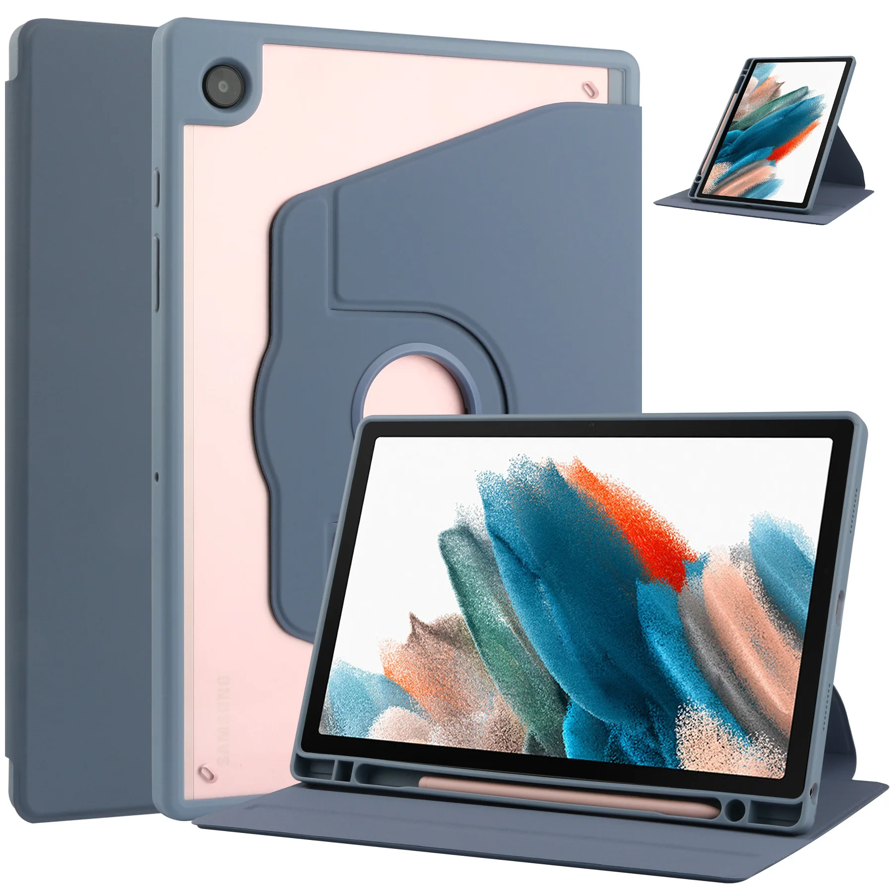 

Чехол для Samsung Galaxy Tab S6 Lite 10,4, чехол для карандашей для Galaxy Tab S8 S7 S8 + S7 + A8 10,5 T870 X700 T970 X800, чехол с вращением на 360 градусов