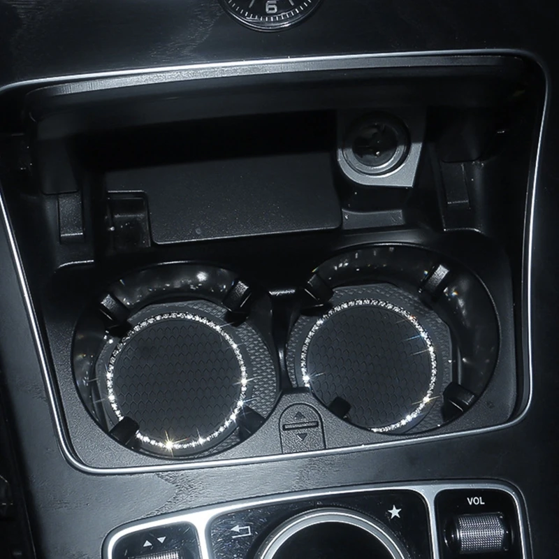 

Ultra-flashing Anti-Slip Insert Coaster Shock-proof Waterproof PVC Car Interior Accessories Car Cup Coaster Universal D7YA