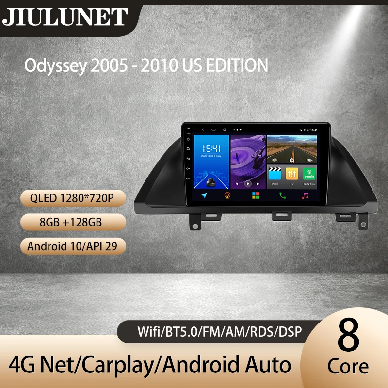 JIULUNET для Honda Odyssey 2005 - 2010 US EDITION Carplay Ai Voice автомобильное радио мультимедийный