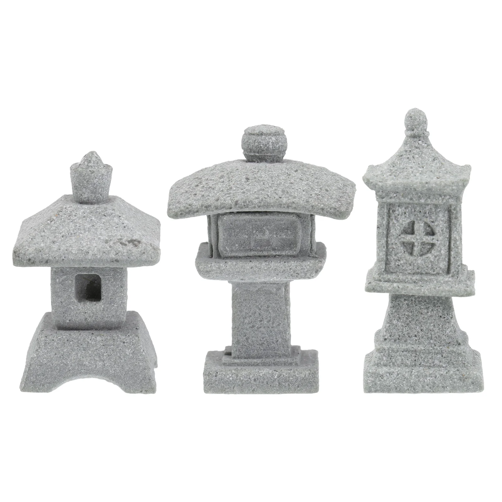 

3pcs Micro Landscape Ornaments Chinese Zen Asian Decor Pagoda Sculpture
