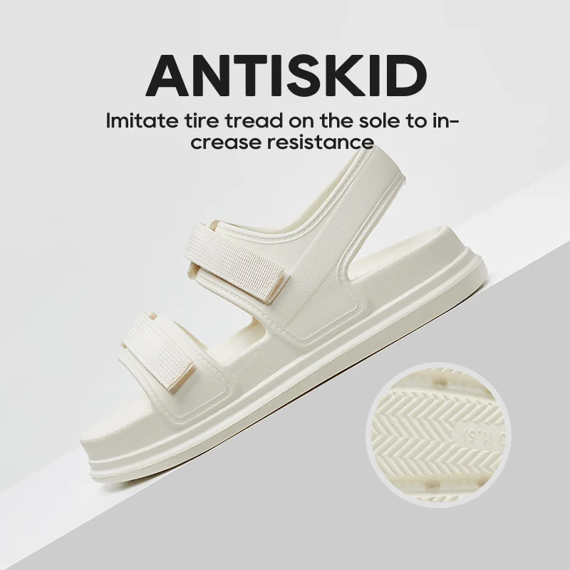 UTUNE Women's Patch Sandals Summer High-heeled Platform Shoes Beach Outside EVA Slides Soft Thick Sole Non-slip Indoor Slippers